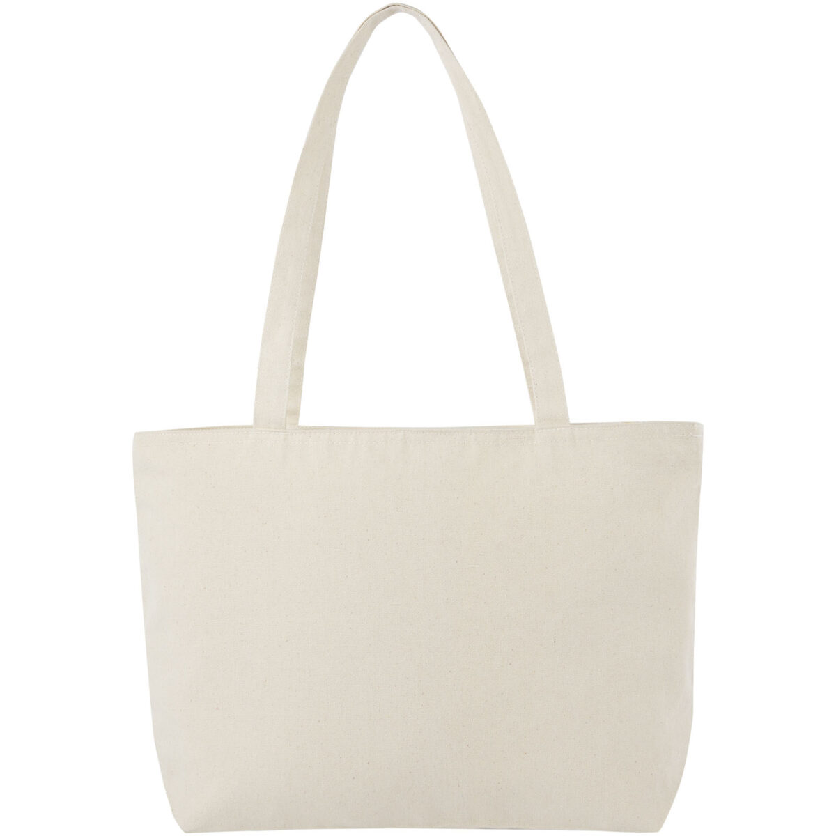 Ningbo 320 g/m² zippered cotton tote bag 15L – Natural back view