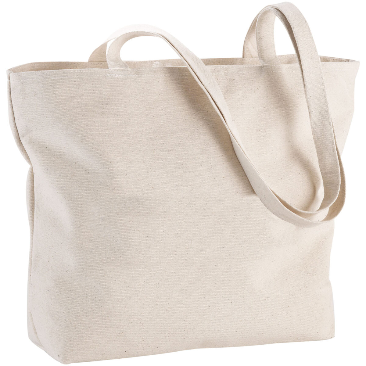 Ningbo 320 g/m² zippered cotton tote bag 15L – Natural extra view