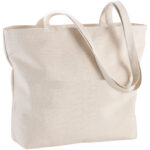 Ningbo 320 g/m² zippered cotton tote bag 15L – Natural extra view