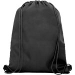 Oriole mesh drawstring bag 5L – Solid black back view