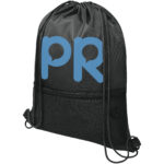 Oriole mesh drawstring bag 5L – Solid black with logo