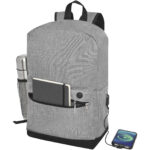 Hoss 15.6" business laptop backpack 16L – Heather medium grey extra view