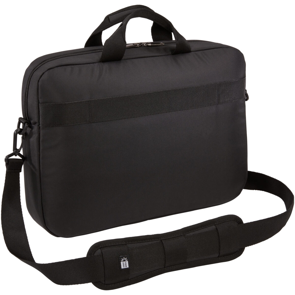 Case Logic Propel 15.6" laptop briefcase – Solid black back view