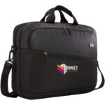 Case Logic Propel 15.6" laptop briefcase – Solid black with logo