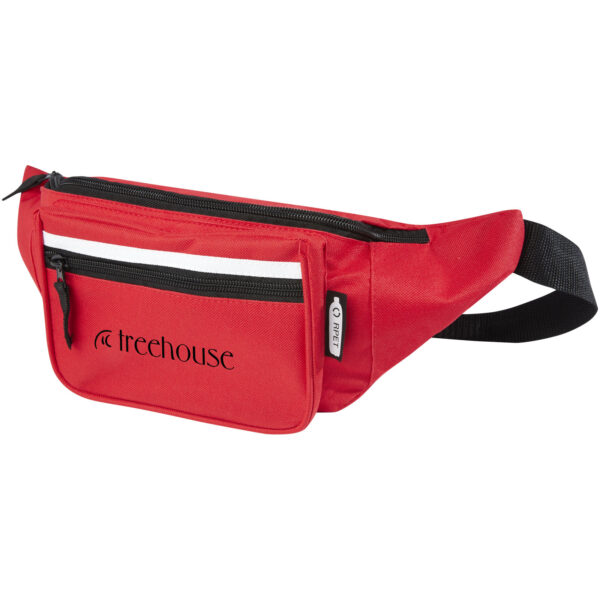 Journey GRS RPET waist bag – Red with logo