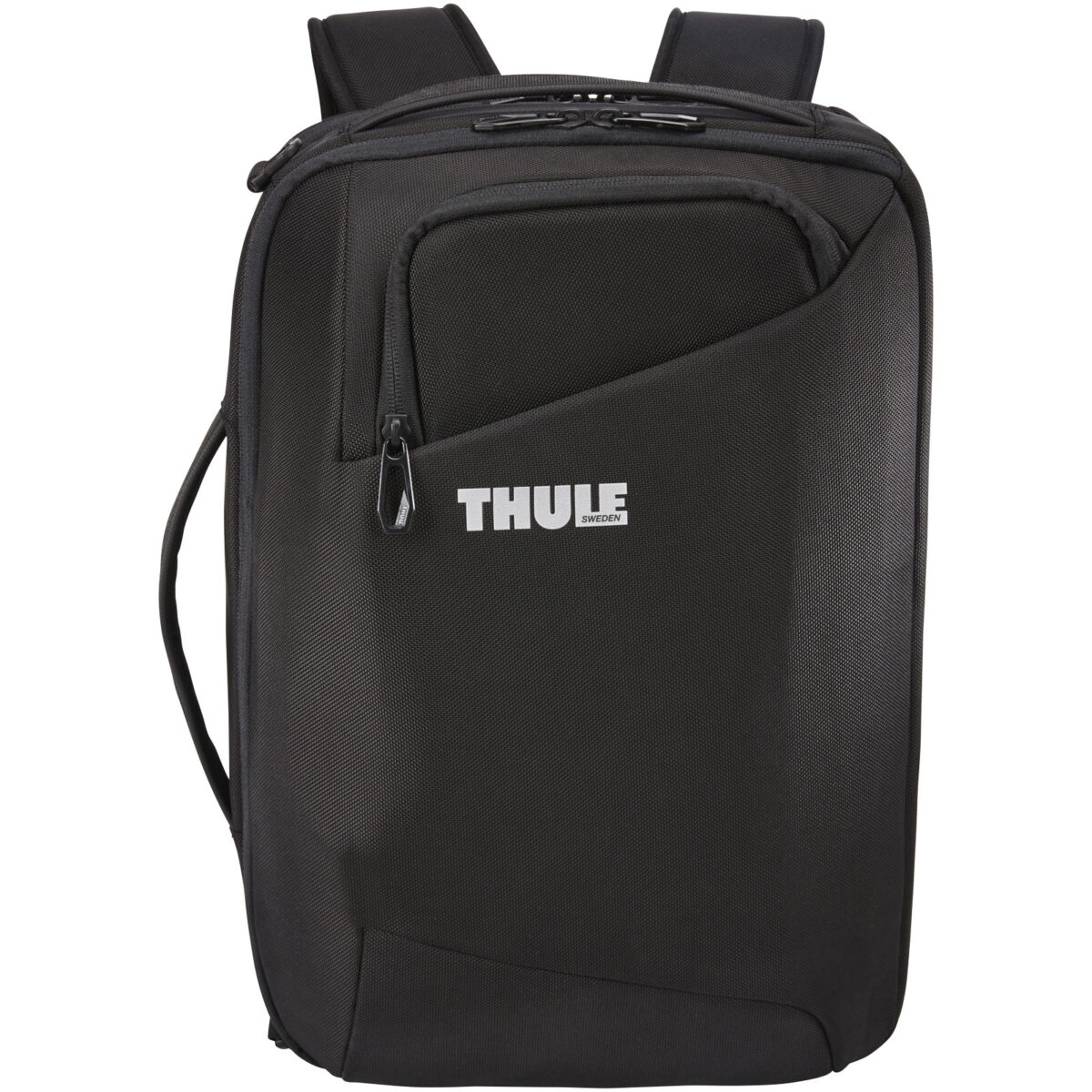 Thule Accent convertible backpack 17L – Solid black front view