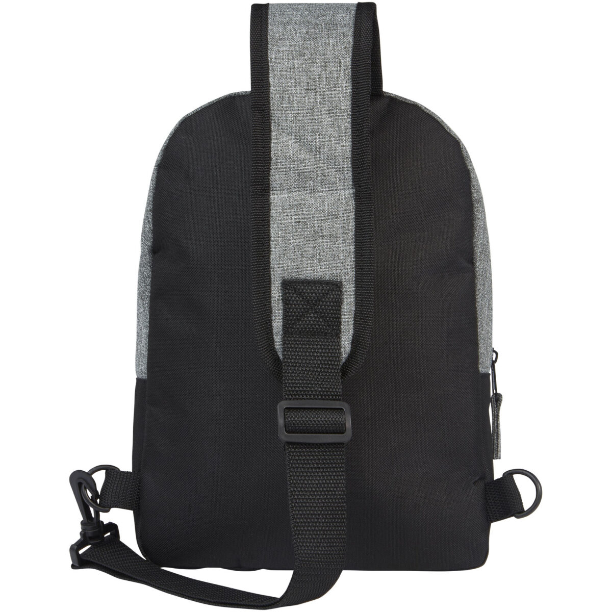 Reclaim GRS recycled two-tone sling 3.5L – Solid black back view