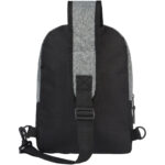 Reclaim GRS recycled two-tone sling 3.5L – Solid black back view