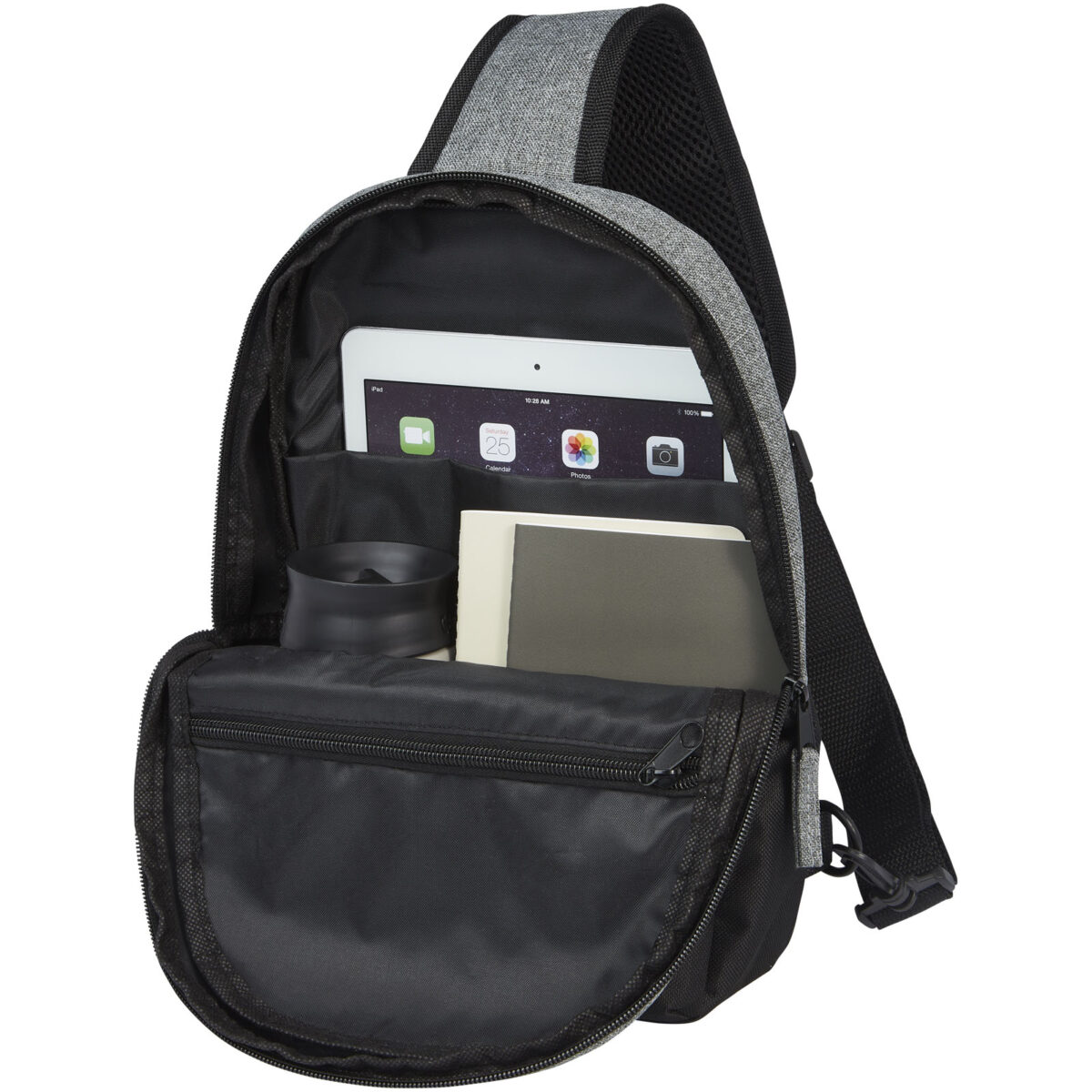 Reclaim GRS recycled two-tone sling 3.5L – Solid black extra view