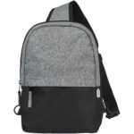 Reclaim GRS recycled two-tone sling 3.5L – Solid black front view