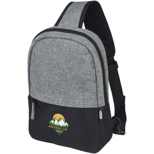 Reclaim GRS recycled two-tone sling 3.5L – Solid black with logo
