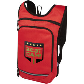 Trails GRS RPET outdoor backpack 6.5L – Red with logo