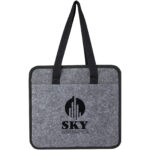 Felta GRS recycled felt foldable car organiser – Medium grey with logo