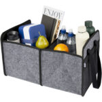 Felta GRS recycled felt foldable car organiser – Medium grey extra view