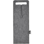 Felta 75 cl GRS recycled felt wine bag – Medium grey front view