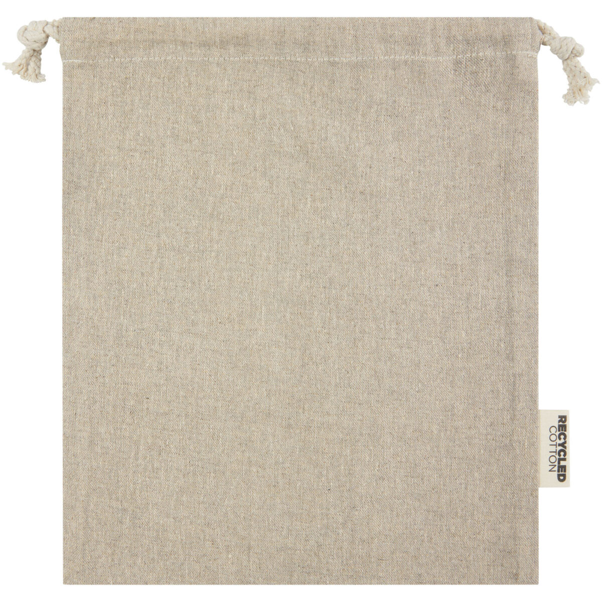 Pheebs 150 g/m² GRS recycled cotton gift bag medium 1.5L – Heather natural back view