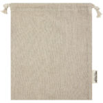 Pheebs 150 g/m² GRS recycled cotton gift bag medium 1.5L – Heather natural back view
