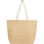 Juta 300 g/m² jute cooler tote bag 12L – Natural front view