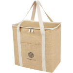 Juta 300 g/m² jute cooler bag 19L – Natural with logo