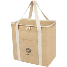 Juta 300 g/m² jute cooler bag 19L – Natural with logo