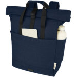 Joey 15” GRS recycled canvas rolltop laptop backpack 15L – Navy extra view