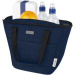 Joey 9-can GRS recycled canvas lunch cooler bag 6L – Navy extra view