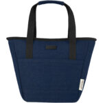 Joey 9-can GRS recycled canvas lunch cooler bag 6L – Navy front view