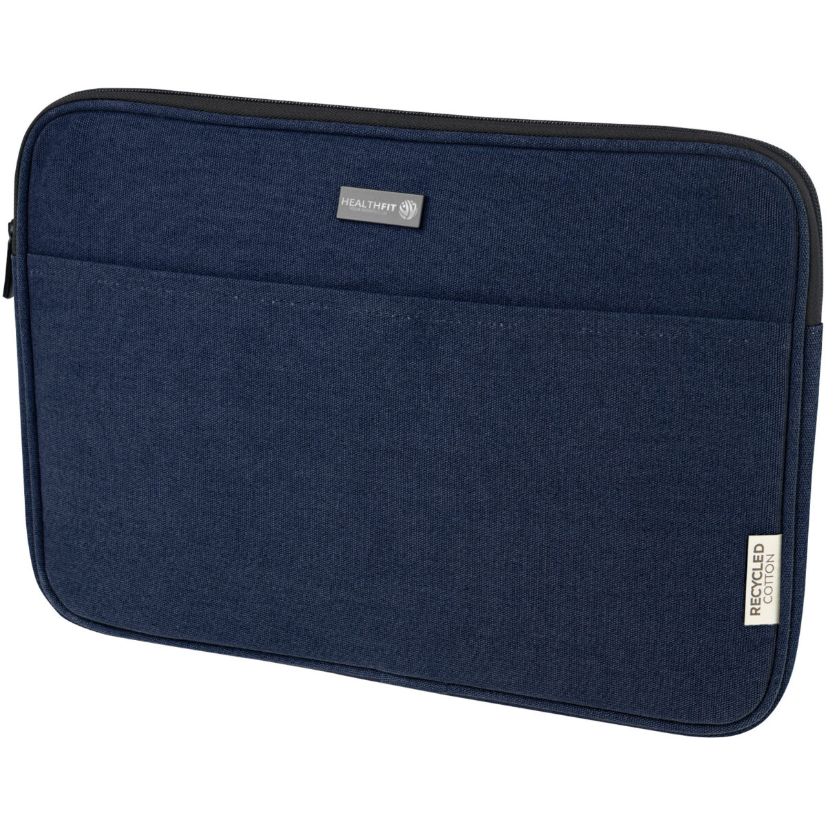 Joey 14" GRS recycled canvas laptop sleeve 2L – Navy with logo
