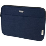 Joey 14" GRS recycled canvas laptop sleeve 2L – Navy with logo