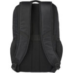 Trailhead 15" GRS recycled lightweight laptop backpack 14L – Solid black back view