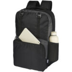 Trailhead 15" GRS recycled lightweight laptop backpack 14L – Solid black extra view
