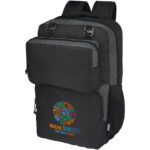 Trailhead 15" GRS recycled lightweight laptop backpack 14L – Solid black with logo