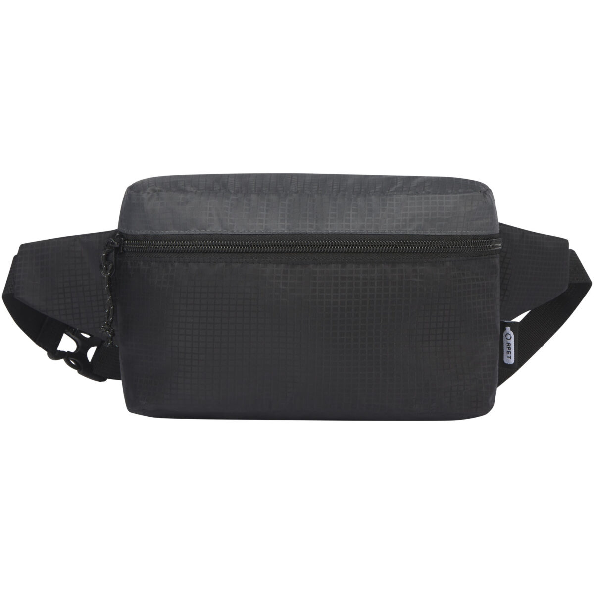 Trailhead GRS recycled lightweight waist bag 2.5L – Solid black front view
