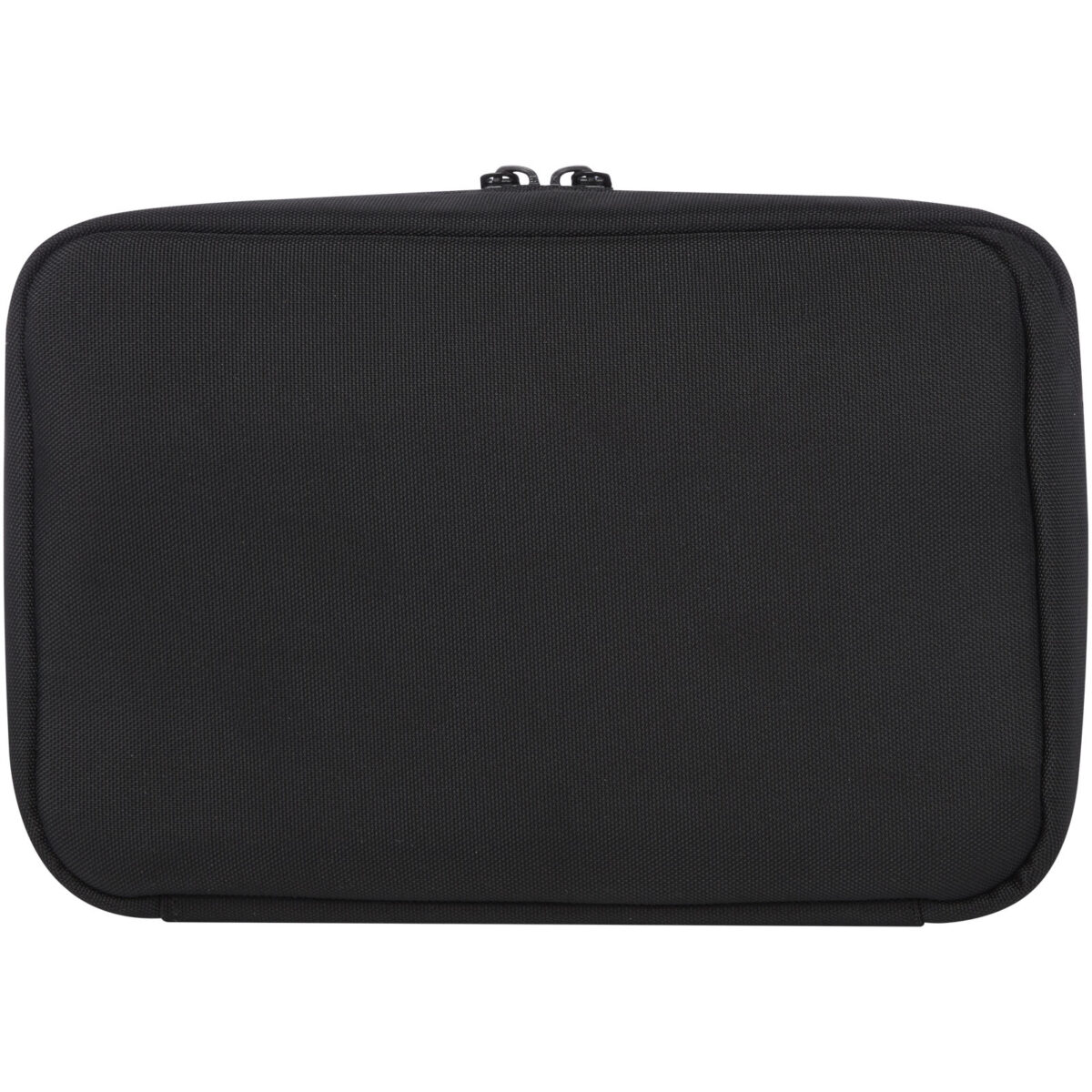 Rise GRS recycled organiser pouch – Solid black back view