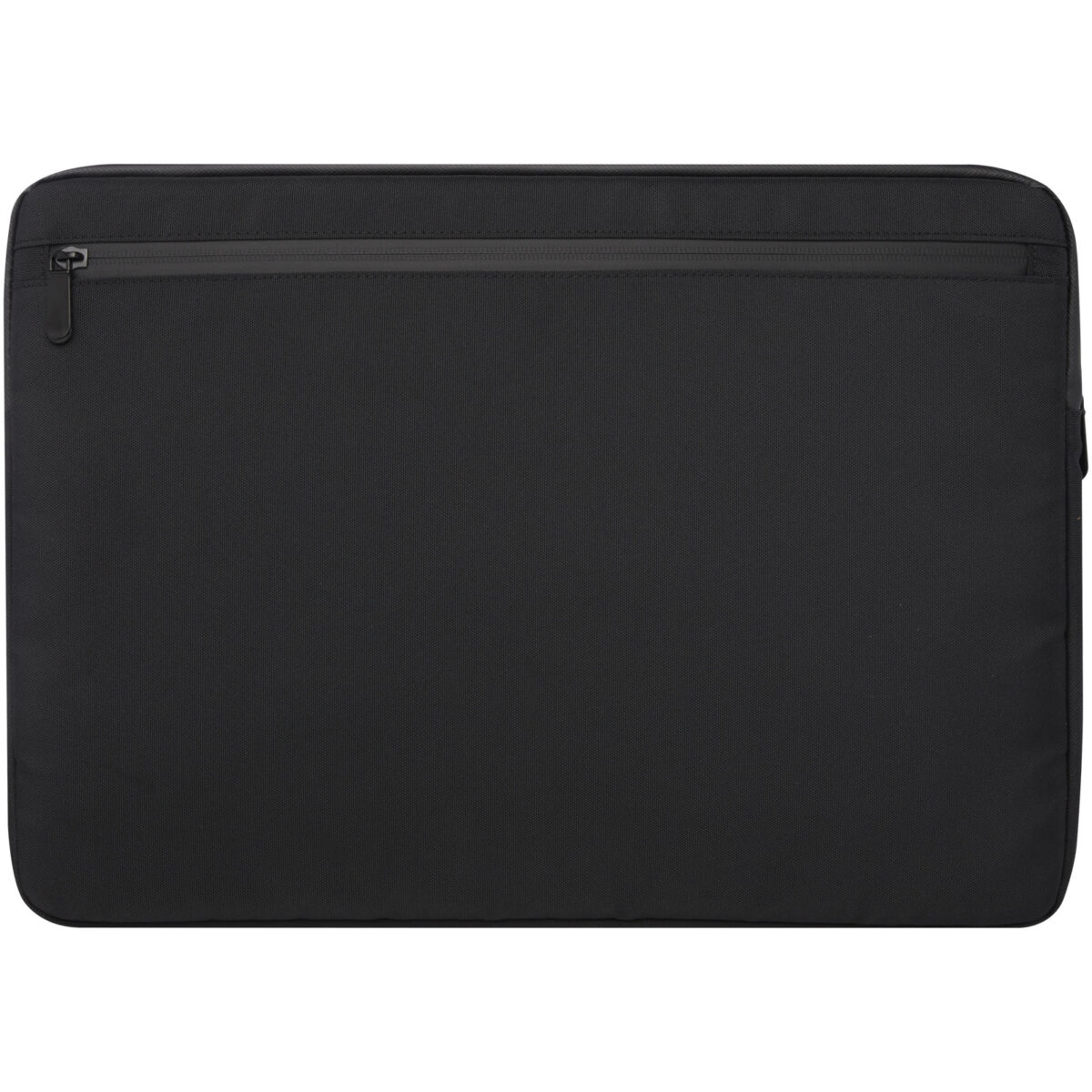 Rise 15.6" GRS recycled laptop sleeve – Solid black back view