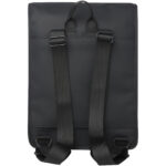 Turner backpack – Solid black back view
