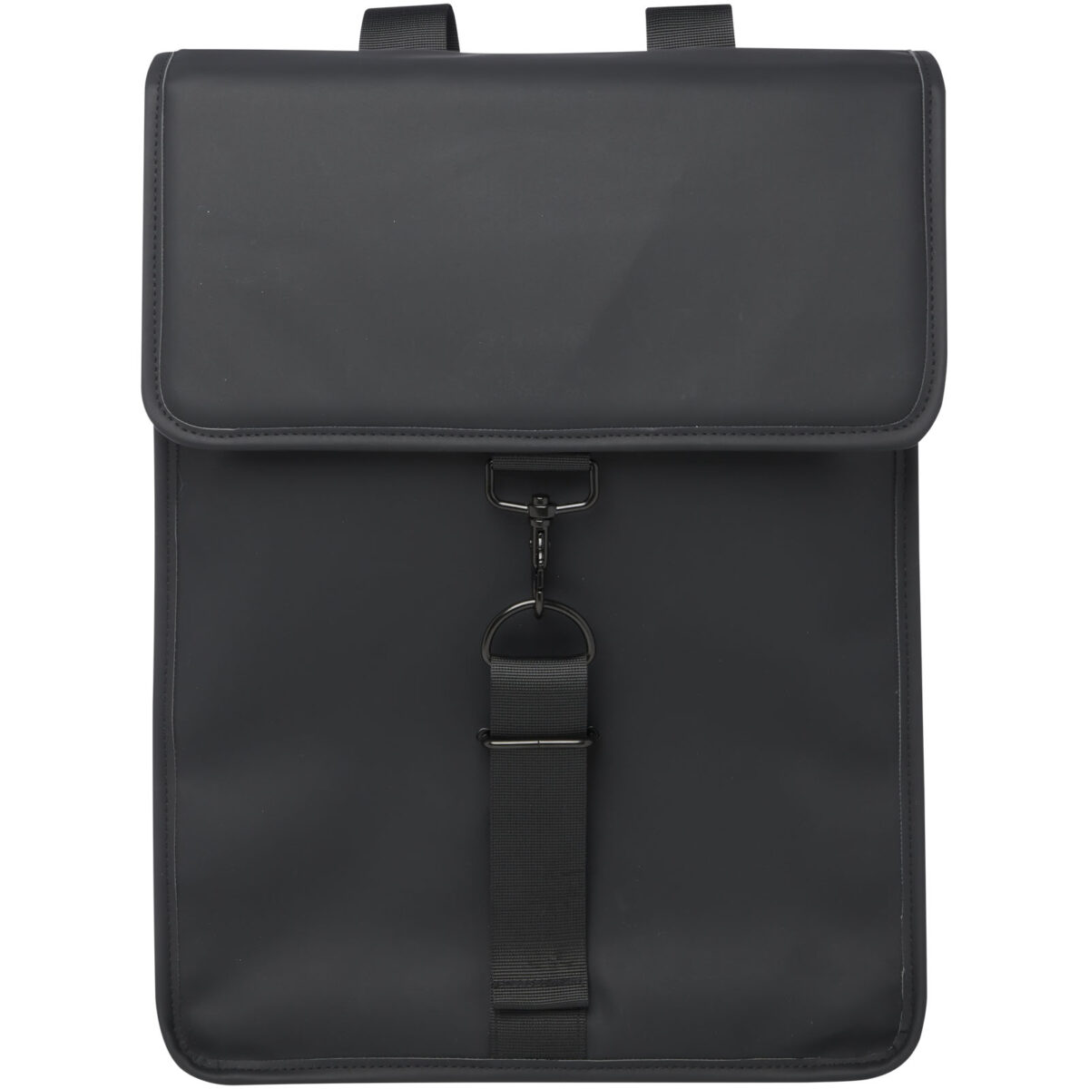 Turner backpack – Solid black front view