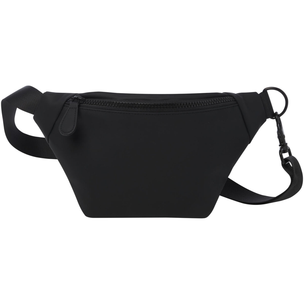 Turner waist bag – Solid black front view