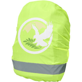 RFX™ William reflective and waterproof bag cover – Neon yellow with logo