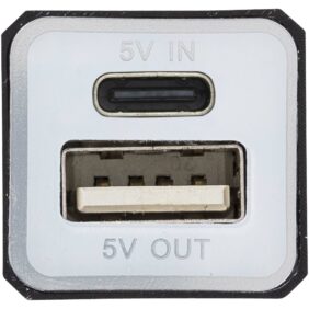 Volt 2200 mAh power bank – Solid black front view