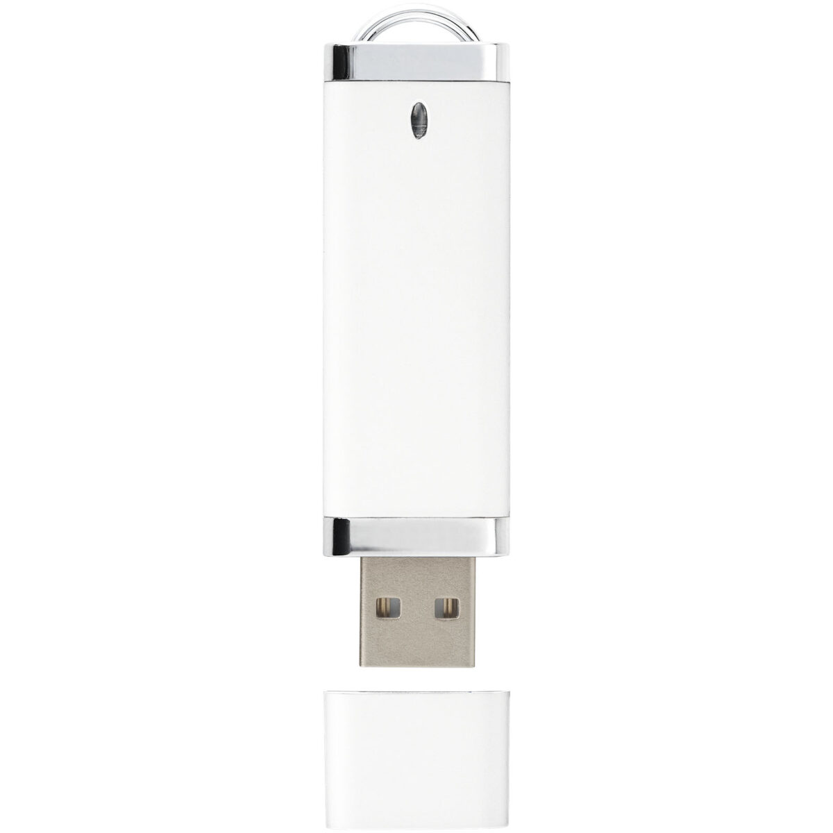 Flat 4GB USB flash drive – White front view