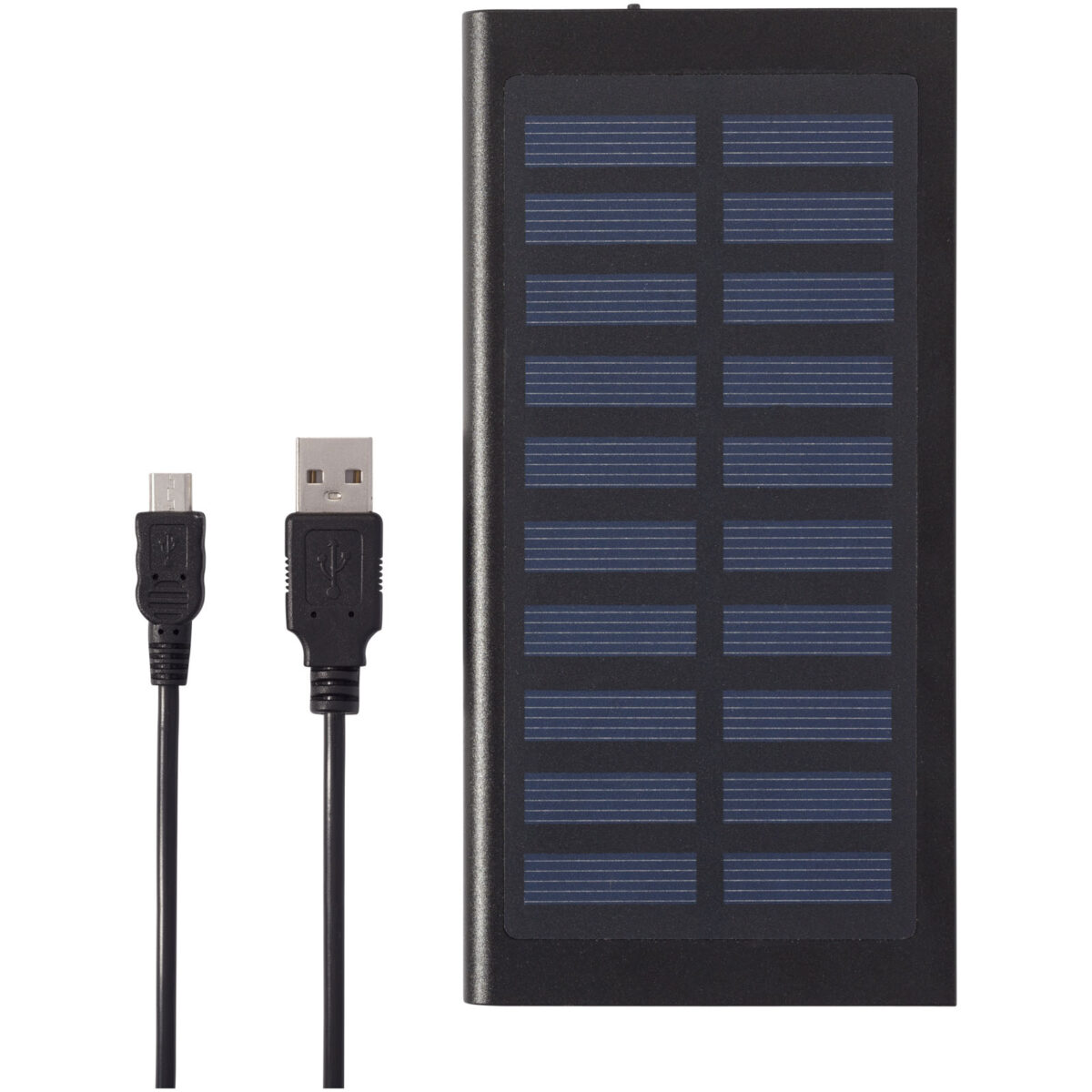 Stellar 8000 mAh solar power bank – Solid black extra view