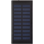 Stellar 8000 mAh solar power bank – Solid black front view