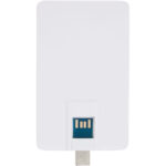Duo slim 64GB USB drive with Type-C and USB-A 3.0 – White back view