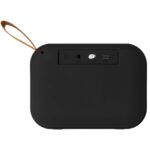 Fashion fabric Bluetooth® speaker – Solid black back view