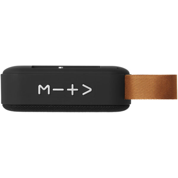 Fashion fabric Bluetooth® speaker – Solid black front view