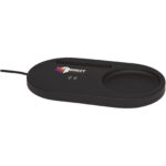 Klip 5W wireless charging desk organizer – Solid black with logo