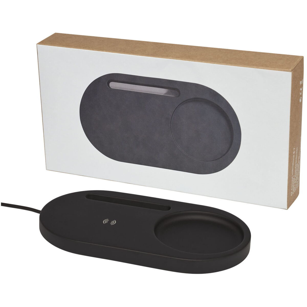 Klip 5W wireless charging desk organizer – Solid black extra view