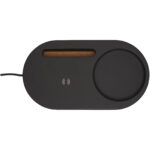 Klip 5W wireless charging desk organizer – Solid black front view