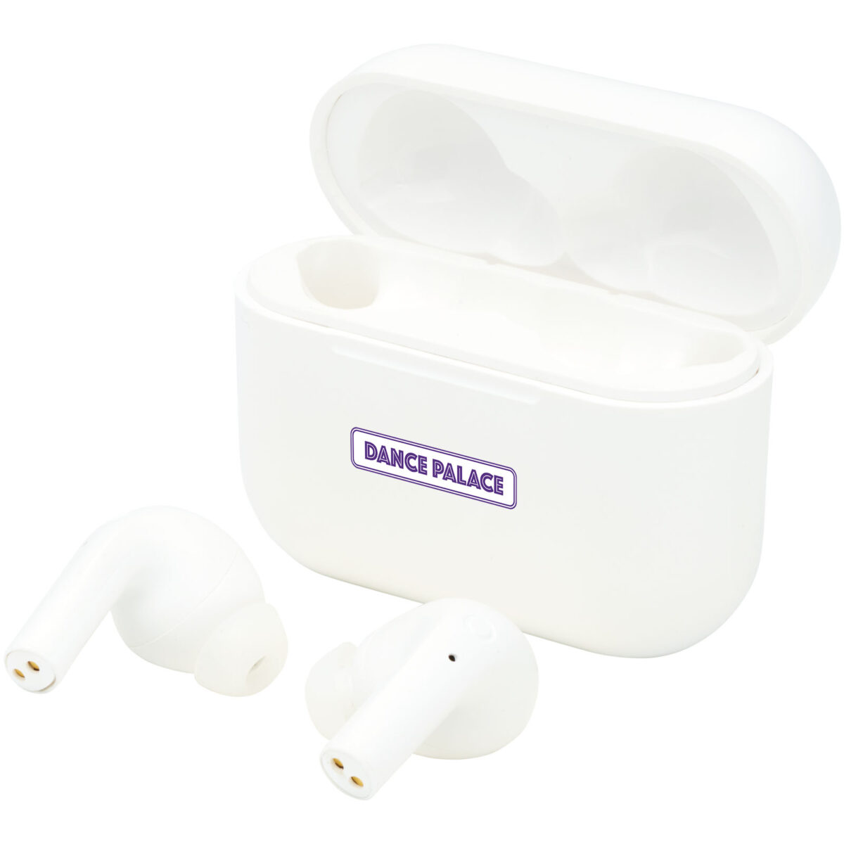 Braavos 2 True Wireless auto pair earbuds – White with logo